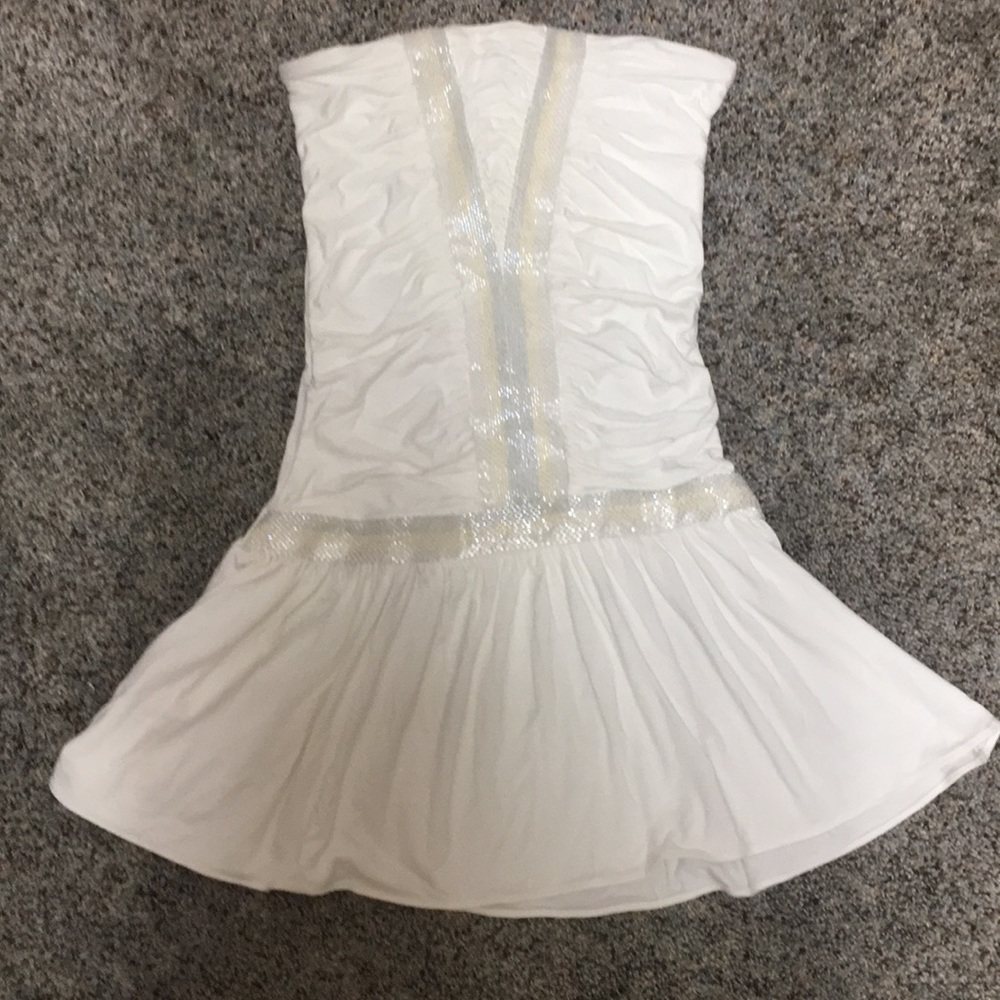 Sky long strapless top